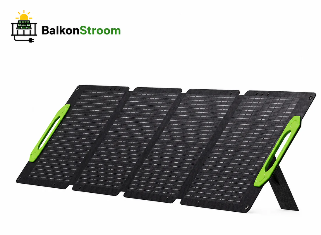 100W Opvouwbaar Zonnepaneel | 4-Paneels met Kickstands | BalkonStroom