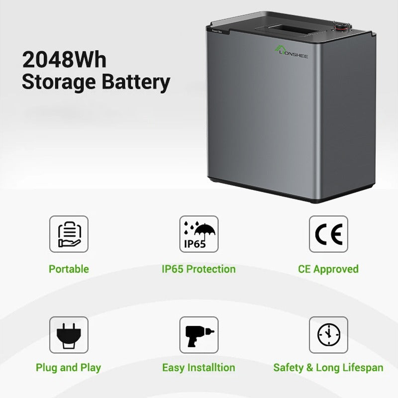 Lionshee 2 kWh-Heimspeicher – erweiterbar auf 6,144 kWh