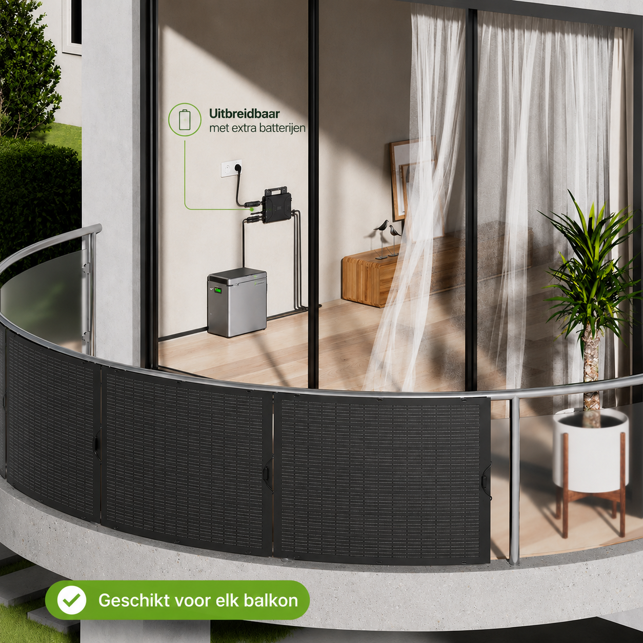 800W Balkon Zonnepanelen Plug & Play