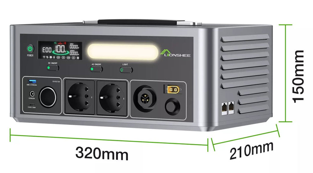 480W Off-Grid Zonnepanelen Set | All-in-One 2500W Omvormer + 1024Wh Accu
