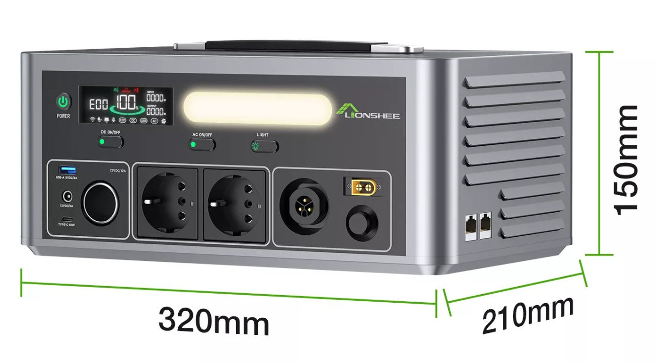 480W Off-Grid Zonnepanelen Set | All-in-One 2500W Omvormer + 1024Wh Accu