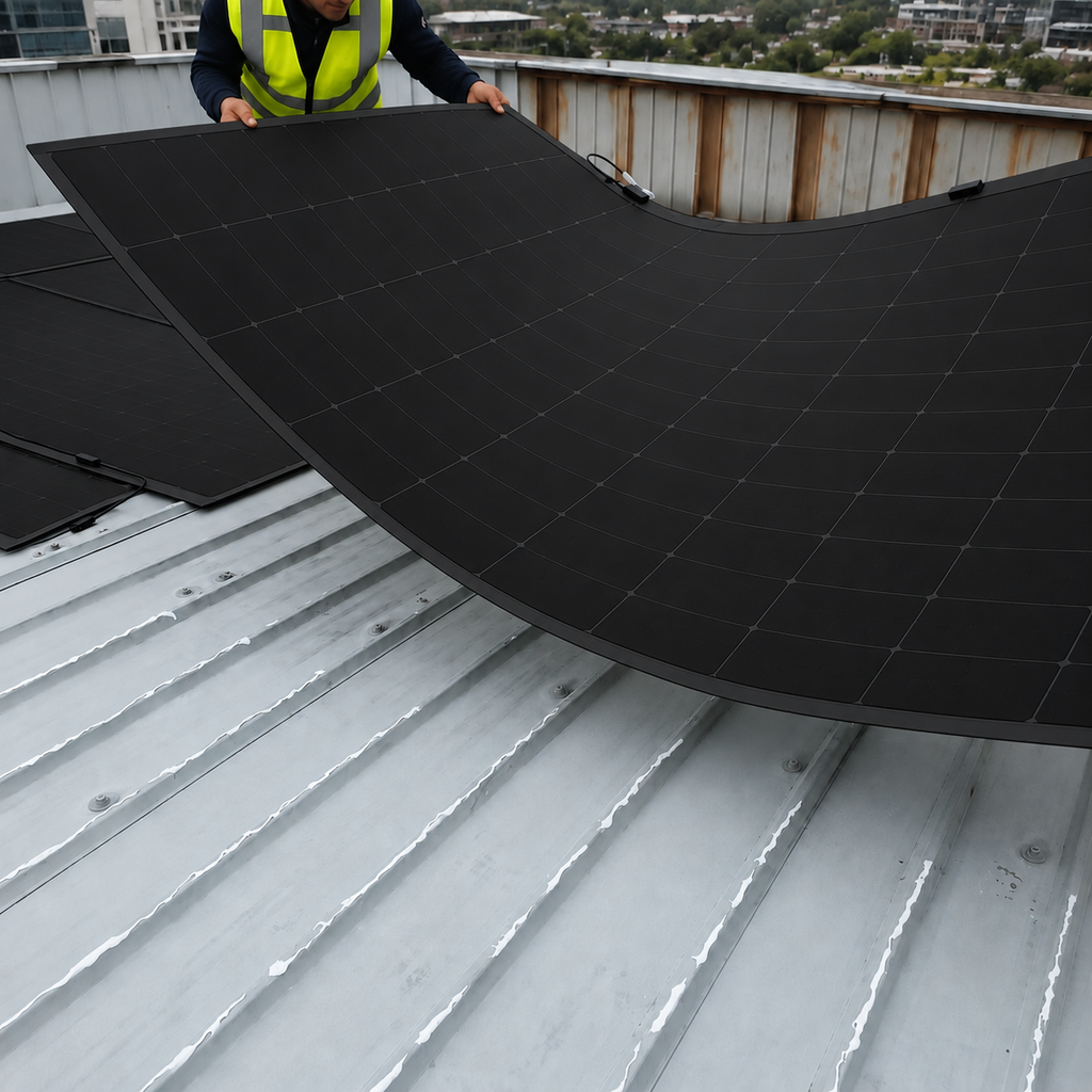 5 x Polyshine Solar 435Wp Full Black leichtes, flexibles Solarmodul – 7,9 kg