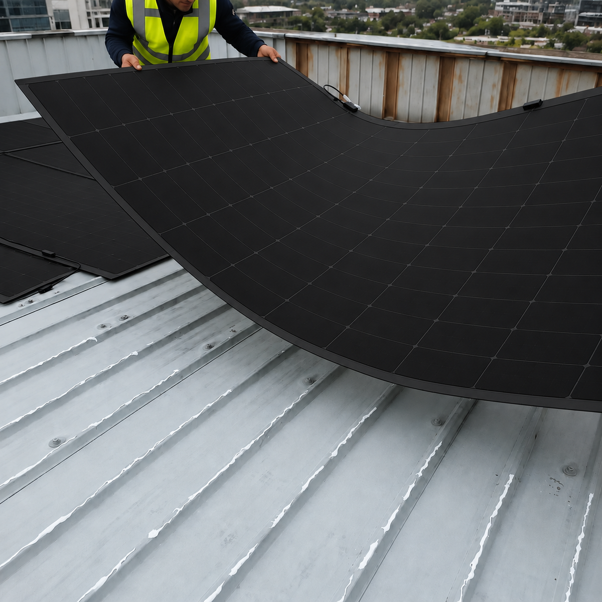 5 x Polyshine Solar 435Wp Full Black leichtes, flexibles Solarmodul – 7,9 kg