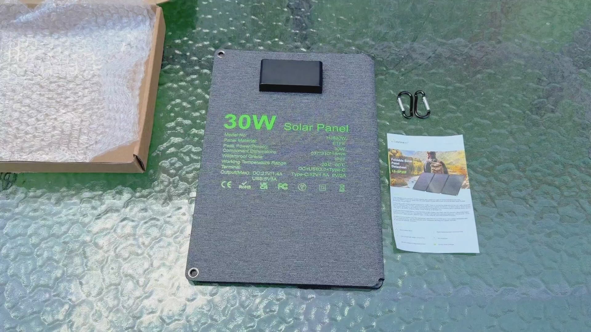 30W Opvouwbaar Zonnepaneel | USB-C & USB | BalkonStroom